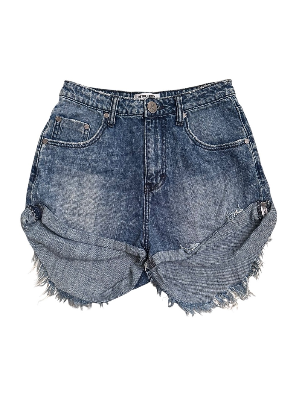 One X One Teaspoon Bandits High Waist Denim Shorts 27